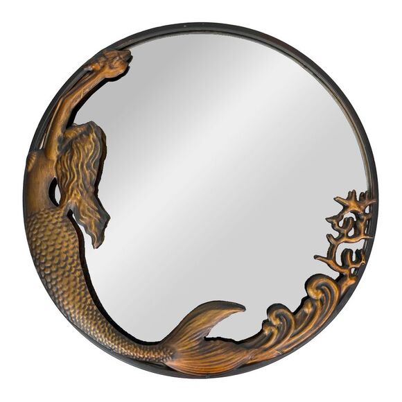 Zeckos Other - Bronze Mermaid Mirror – 20-Inch Nautical Accent for Coastal Home Decor